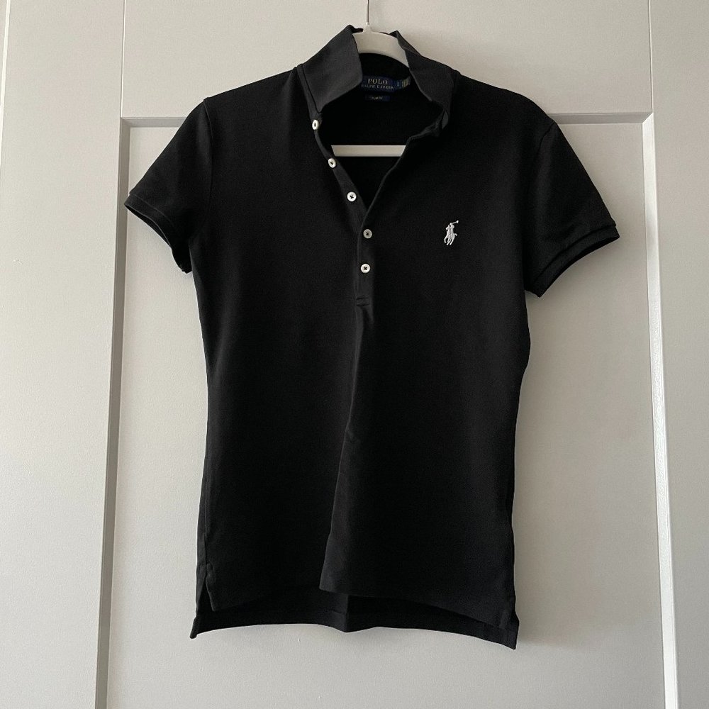 Polo Ralph Lauren Slim Fit Stretch Polo Shirt, Black, Size Small